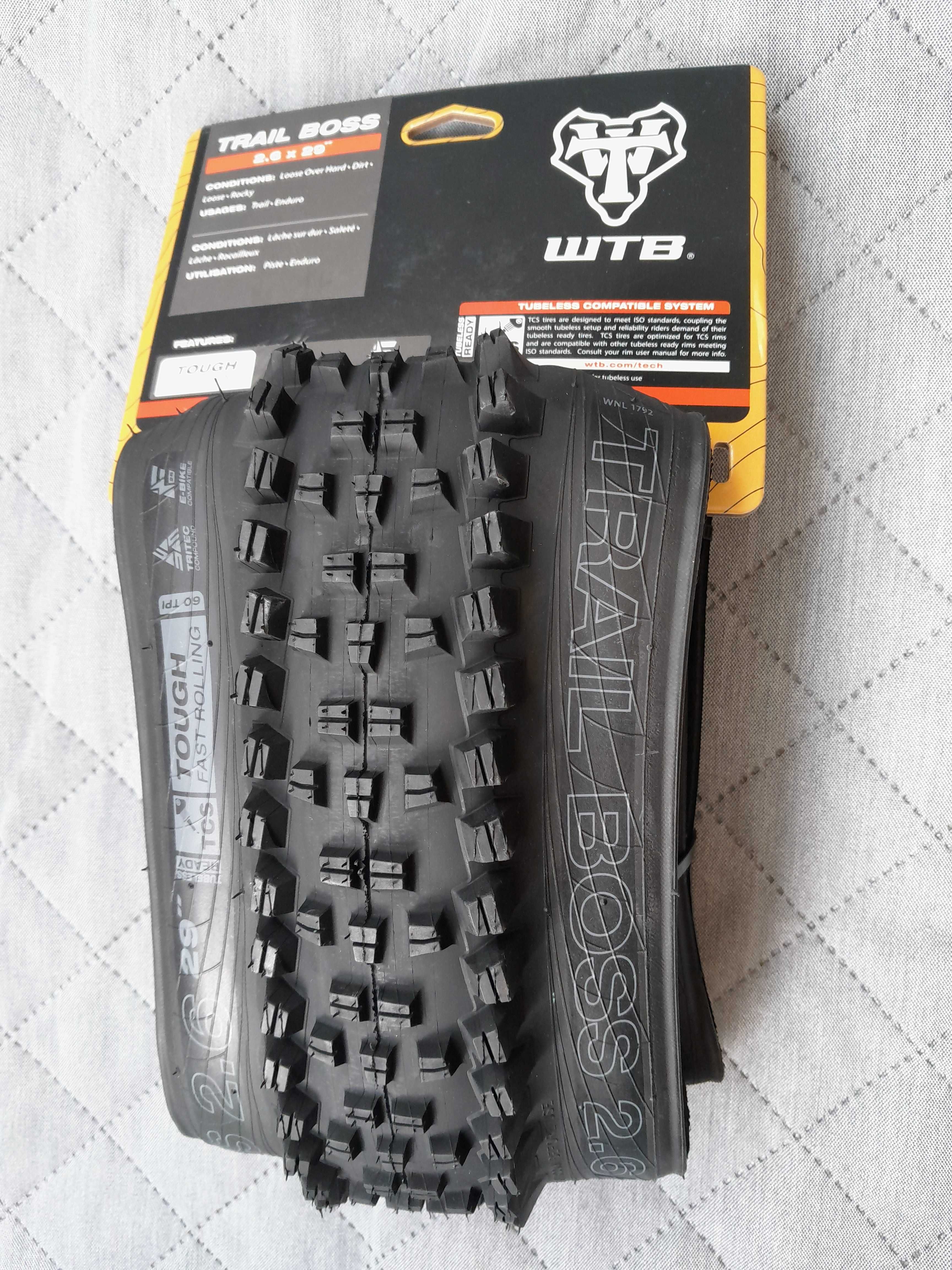 Nowa Opona Guma WTB TRAIL BOSS 29 x 2.6 Tough Fast Roll TCS E-Bike