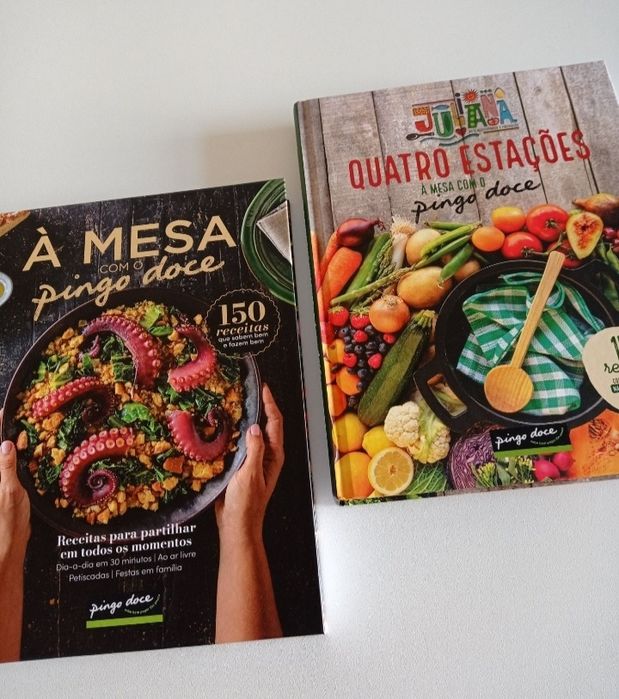 Conjunto 2 livros de receitas Pingo doce novos