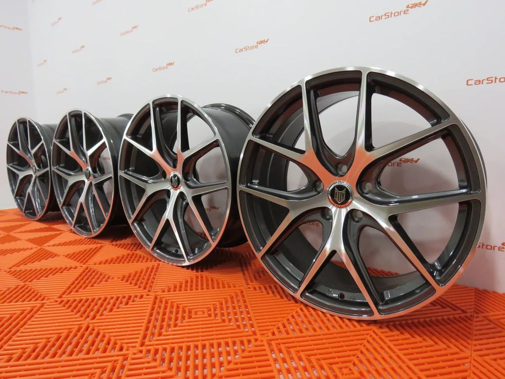 Jantes FOX Alpha 19 x  8 et 42 5x112 Gunmetal + Maquinado
