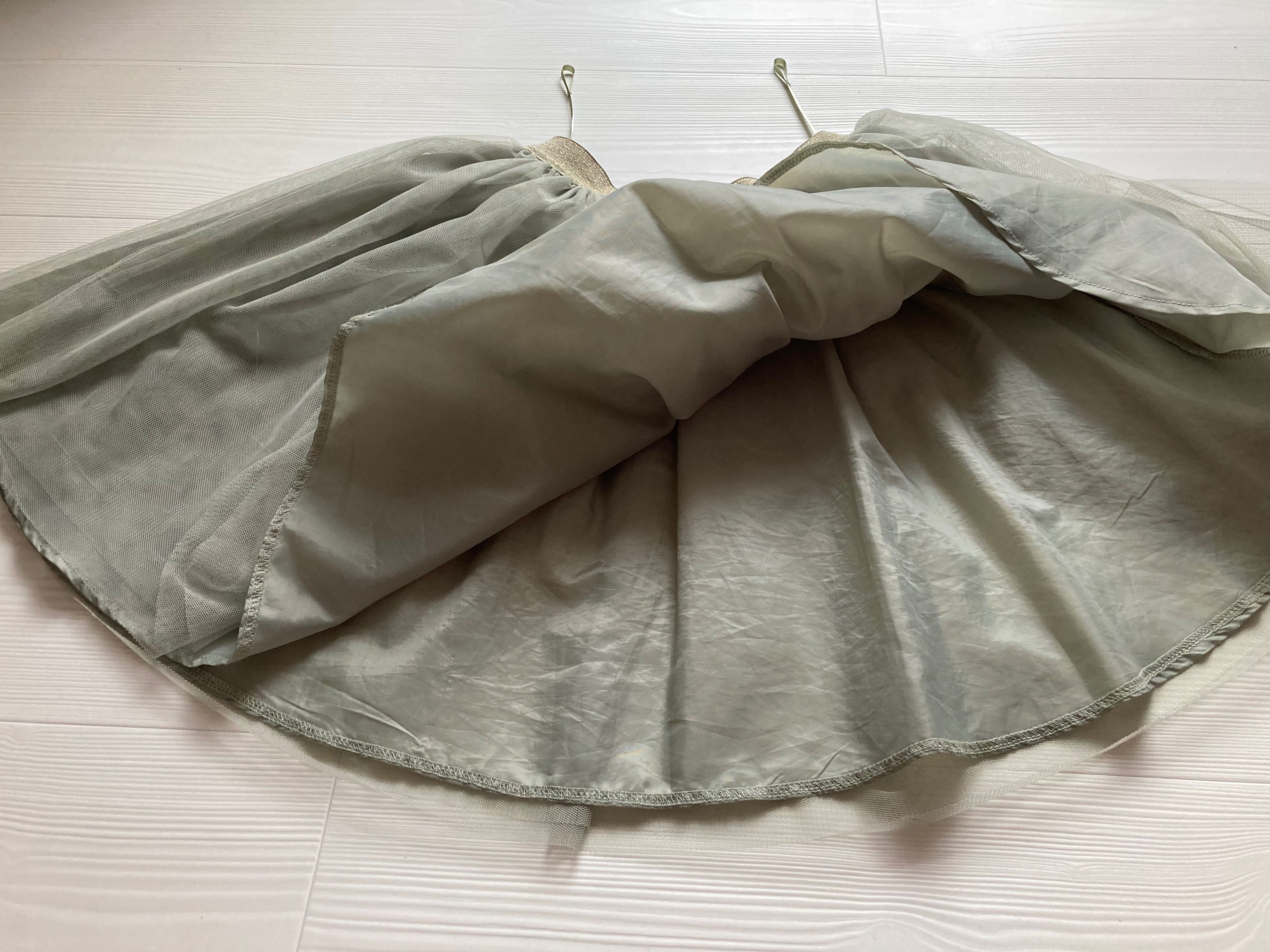Spódniczka z tiulu tiulowa kolor khaki 7-12 lat