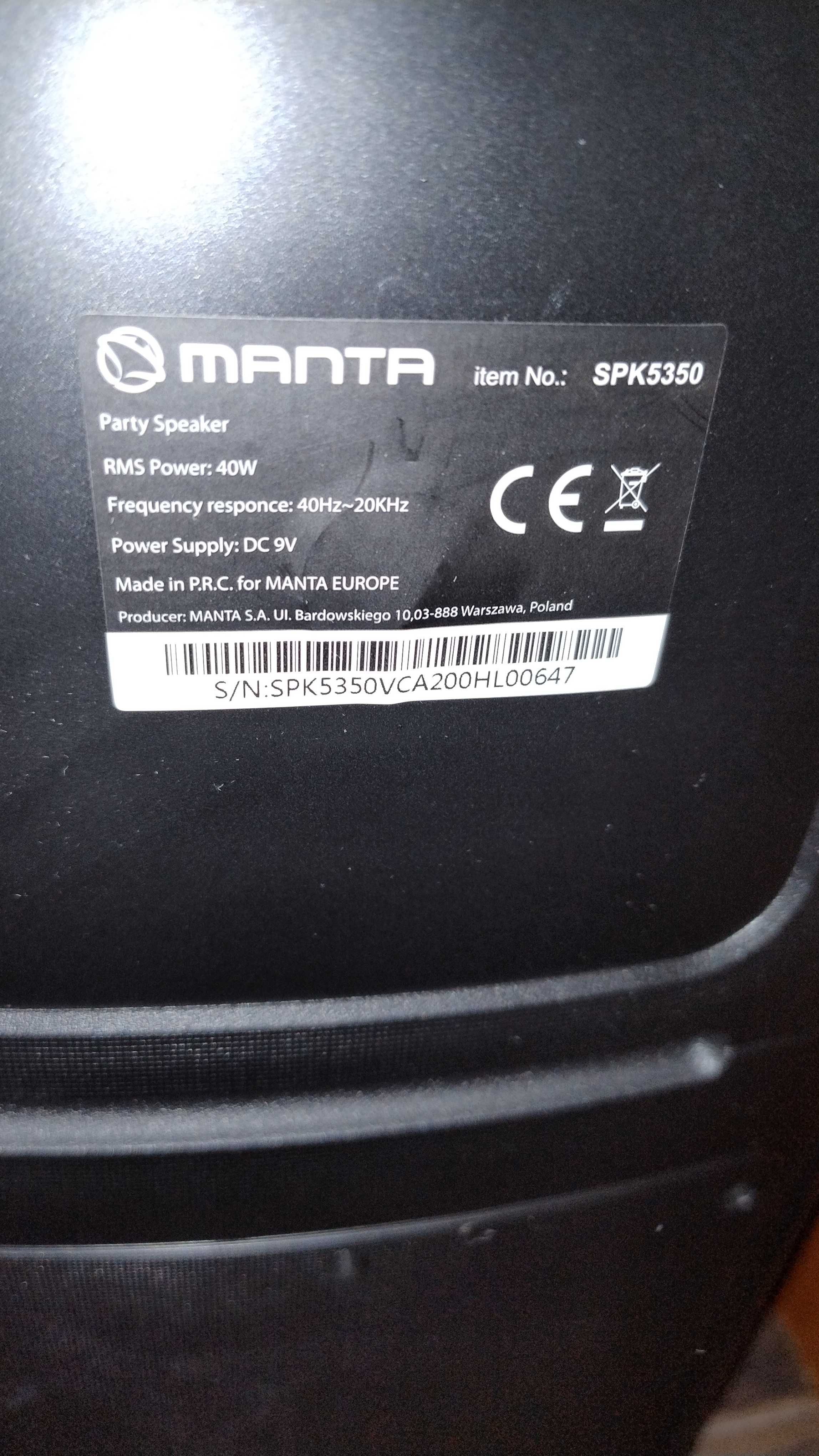 Głośnik Manta Spk5350 RGB 100w