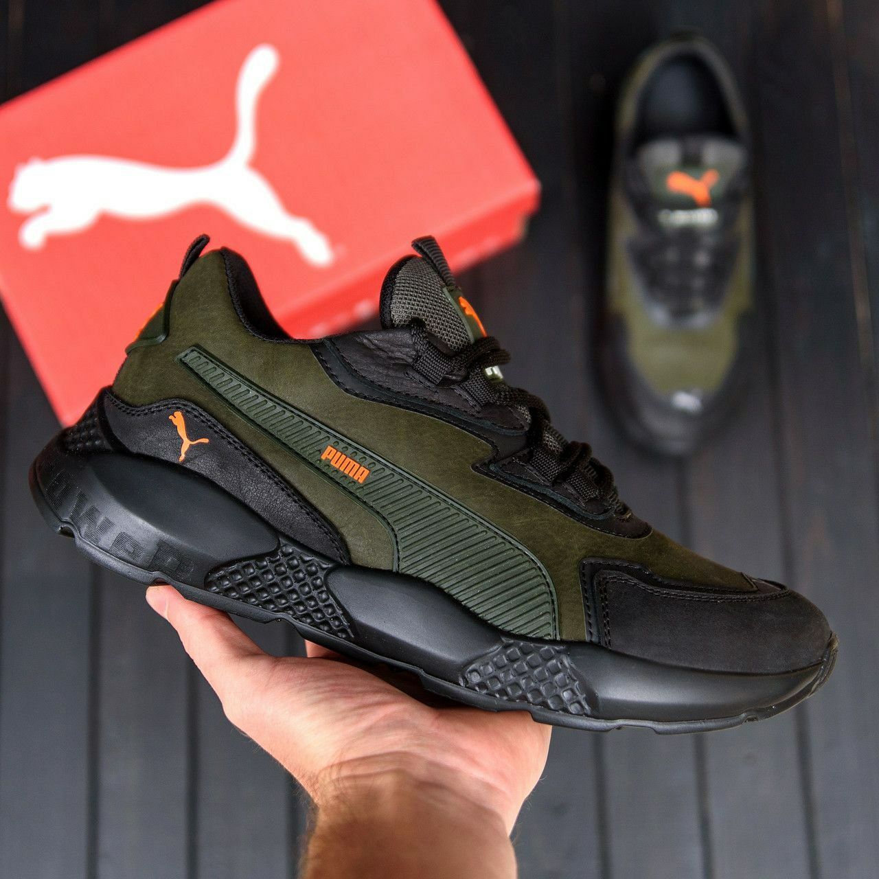 Мужские кожаные кроссовки Puma ST RUNNER