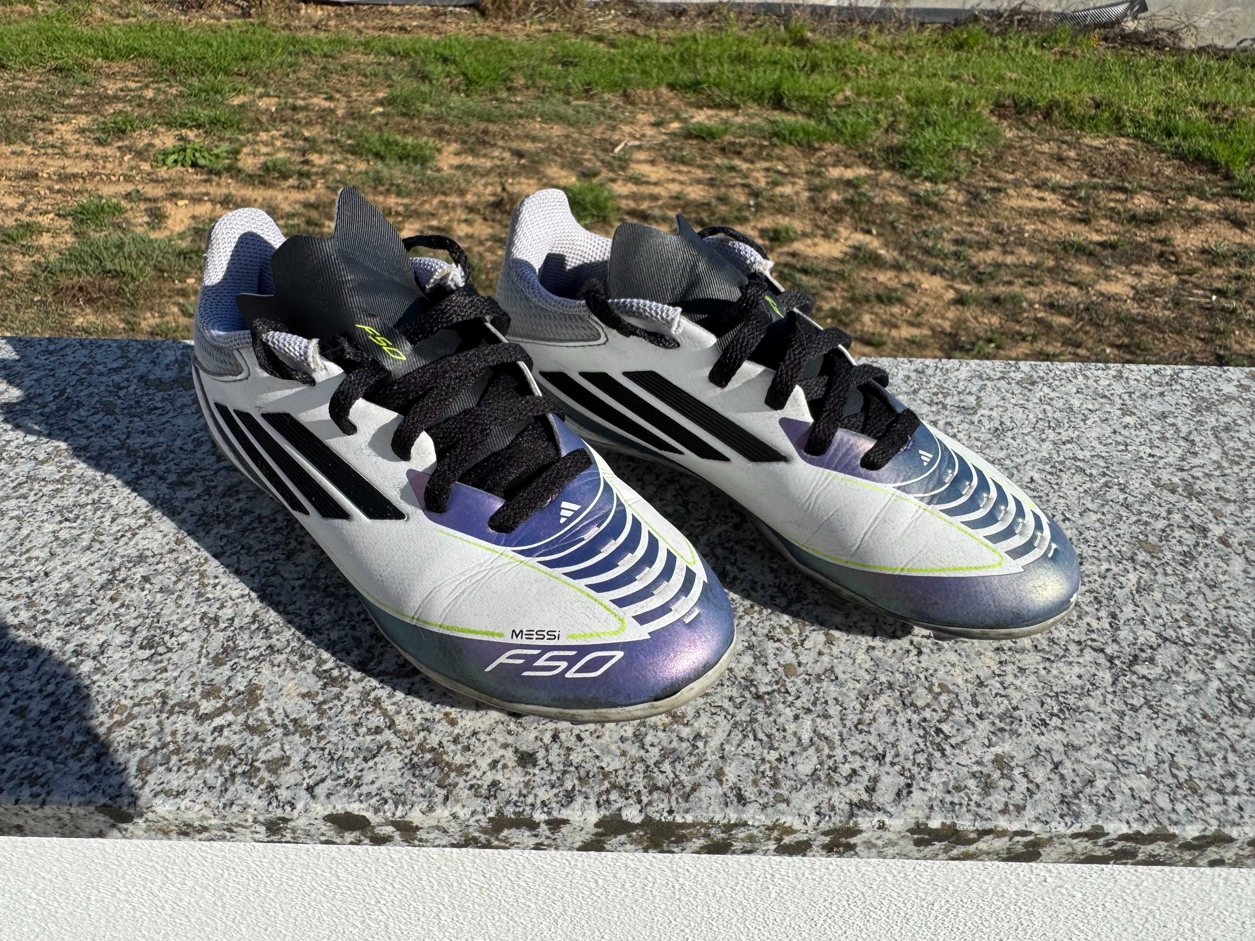 Chuteiras Criança Adidas Messi F50 tamanho 33