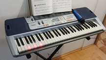 Keyboard Casio podświetlana klawiatura, mikrofon, MIDI, statyw, komple