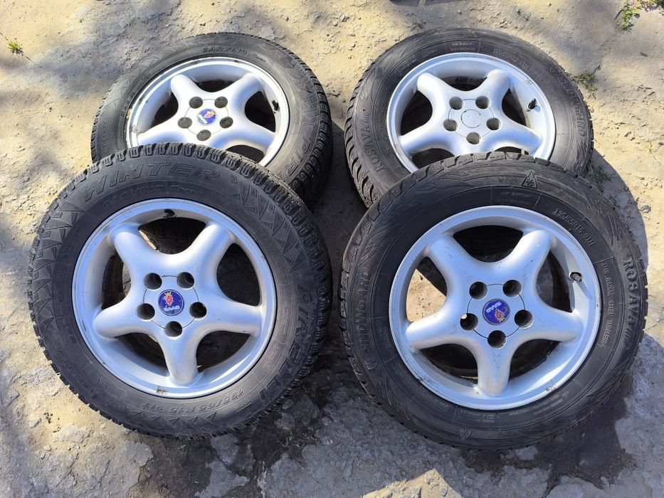 Диски з зимовою гумою r.15 5 110 резина, шина, гума 195/65/15 Saab