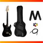 Gitara elektryczna Ever Play Stratocaster czarna + akcesoria / NOWA