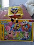 SpongeBob puzzle + maskotka