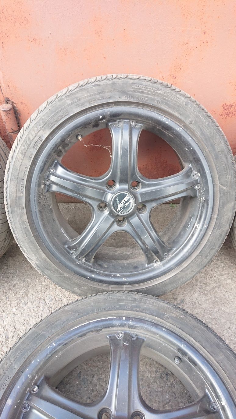 Колеса Autec R17 5×112 Et50 резина Bridgestone 225/45