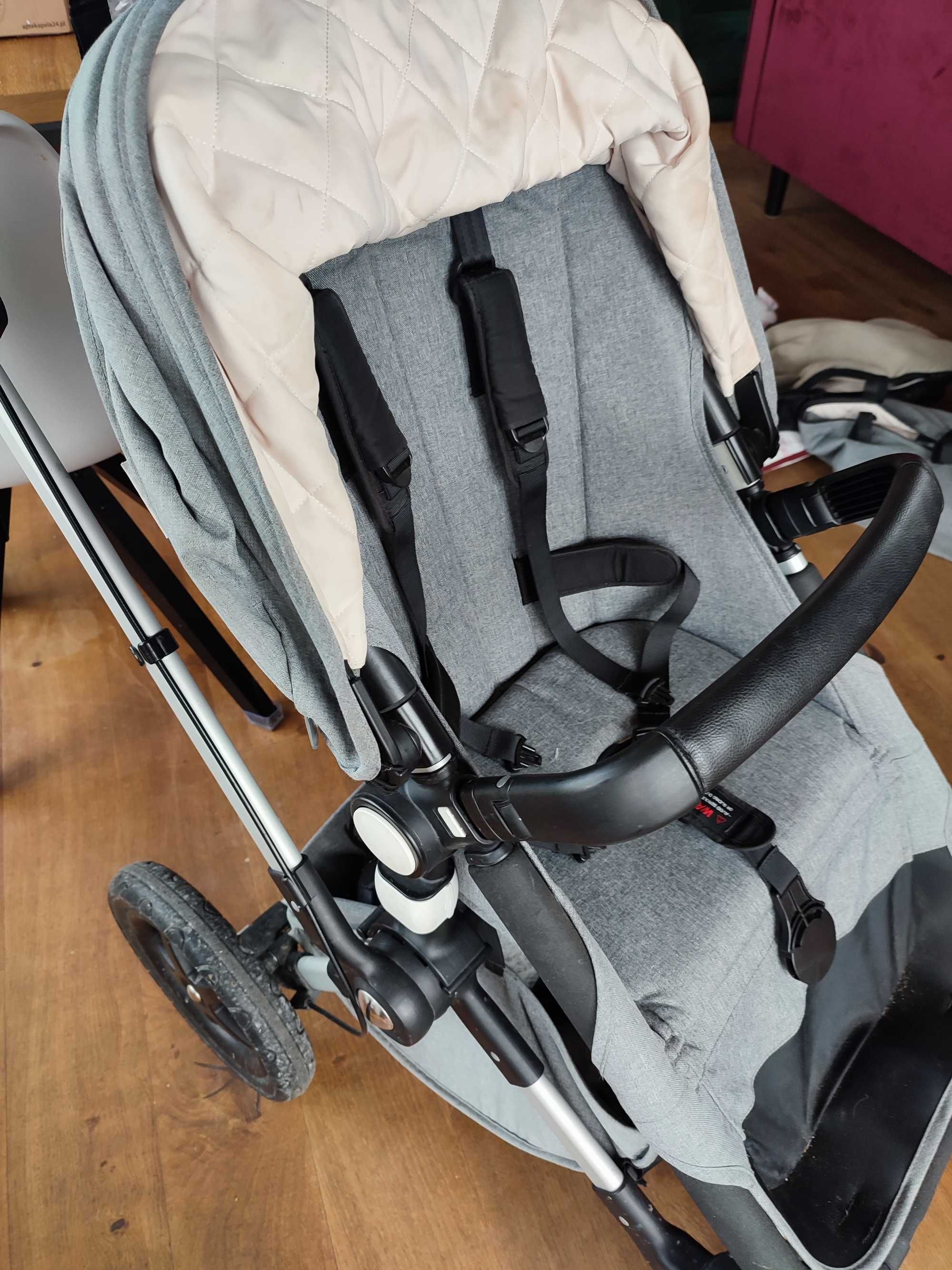 Wózek spacerowy i gondola bugaboo cameleon 3 adaptery Gray pikowany