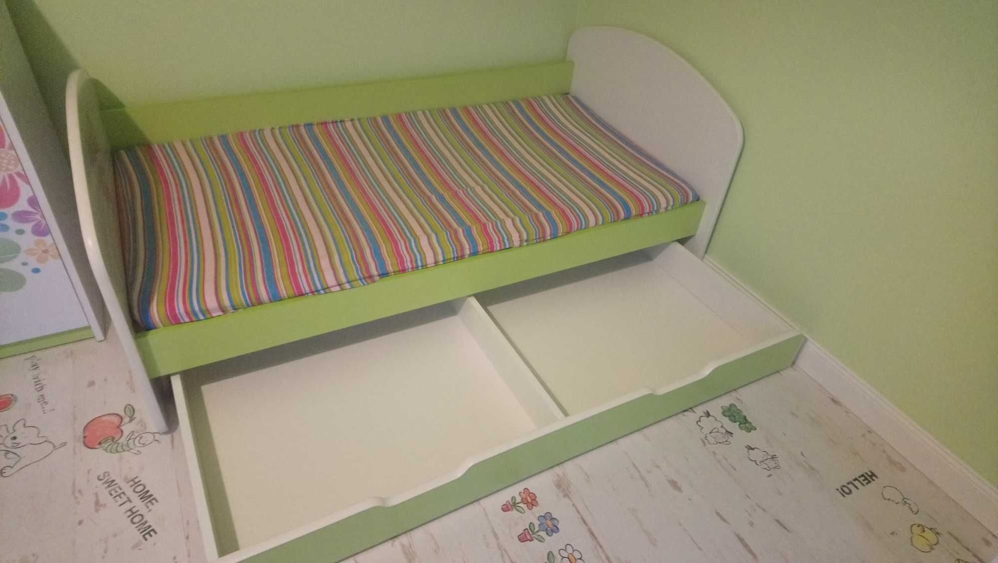 Łóżko dla dziewczynki z rysunkem 80×160 z szufladą
