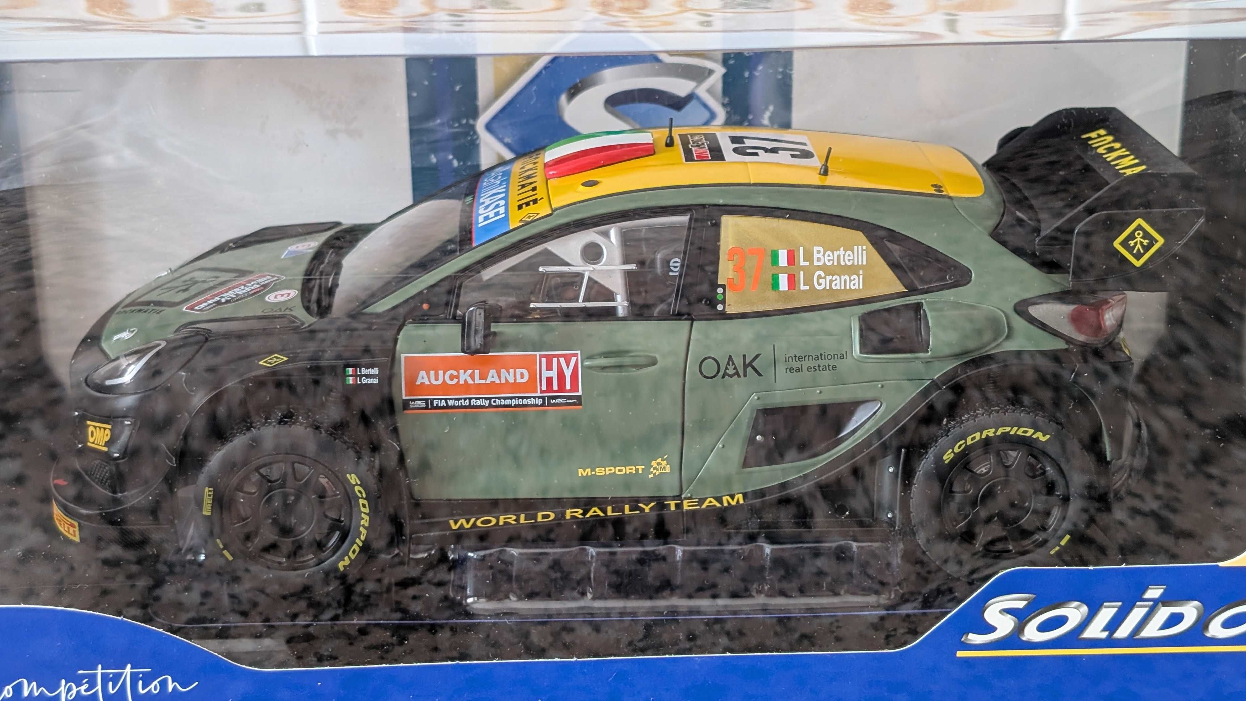 Solido 1:18 Ford Puma Rally1 Bertelli WRC Rali Nova Zelândia 2022