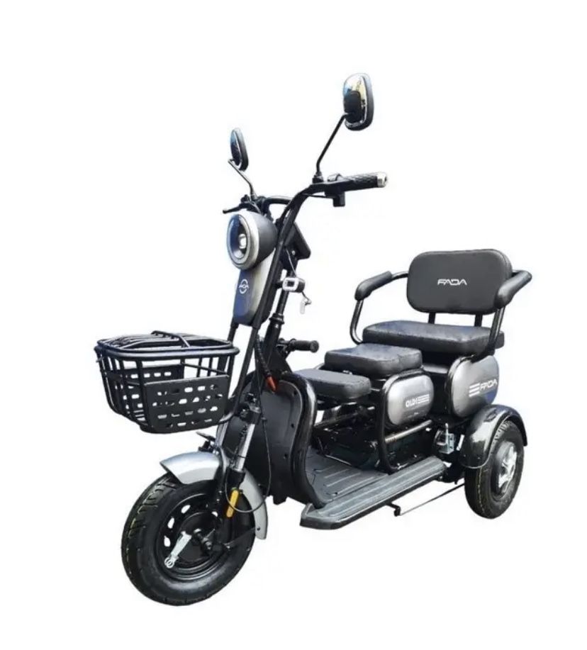 Електроскутер Триколісний Трицикл FADA OLDI (600W, 60V,20Ah) Чорний