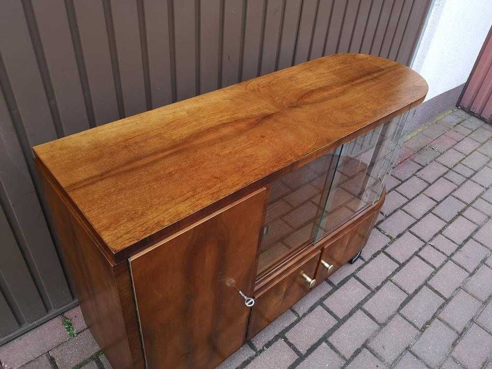 Barek Konsola Art Deco Orzech-Unikat Stary Antyk Po Renowacji.