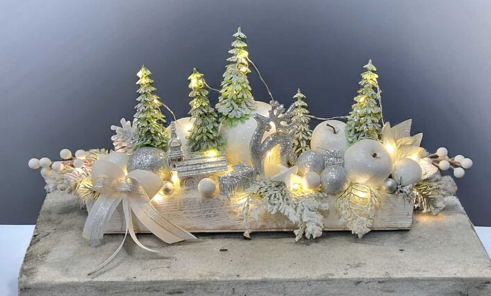 Stroik świąteczny Boże Narodzenie lampki led B277