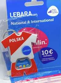 Lebara DE +49 Starter Karta SIM Card PrePaid Niemcy na start 6€