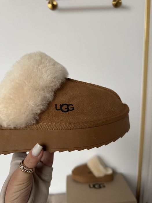 Капці тапочки ugg натуральна овчина замша коробка всі лого фото вживу