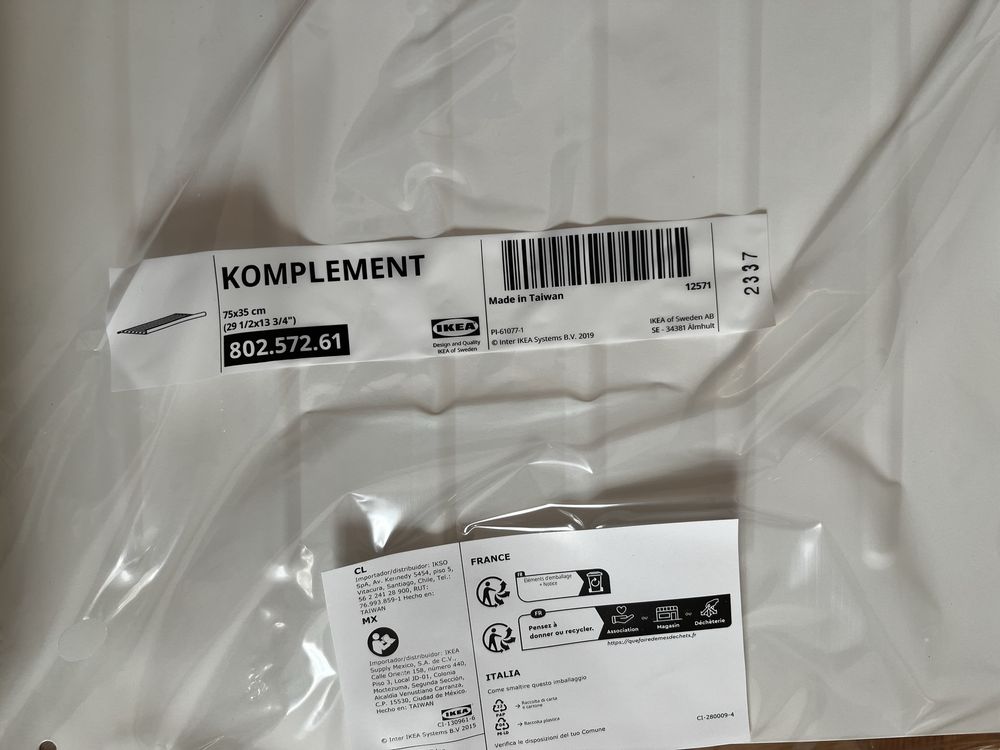 IKEA komplement, półka na buty 75x35cm, 1szt.