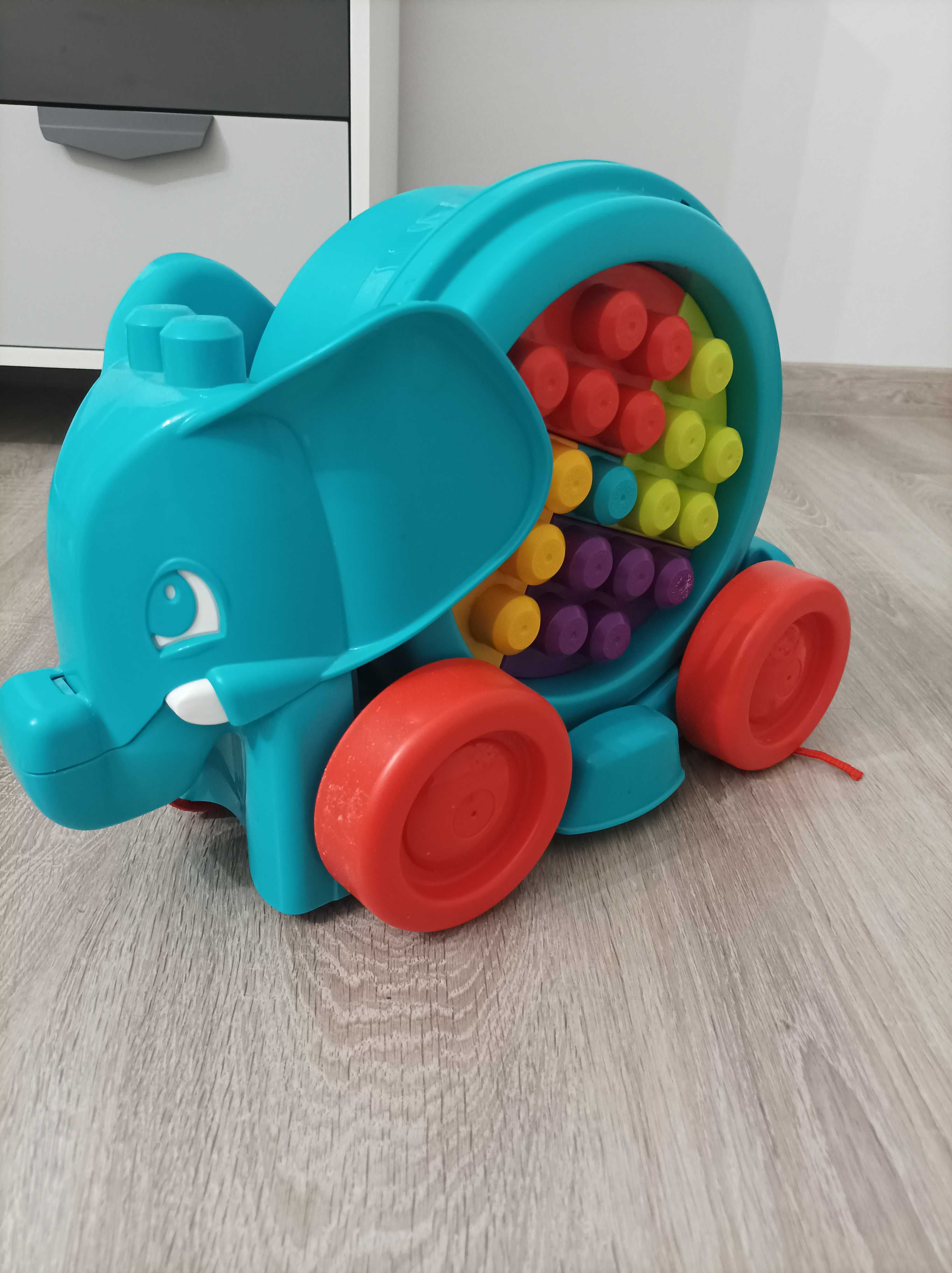 Fischer Price mega bloks spacerowy słonik