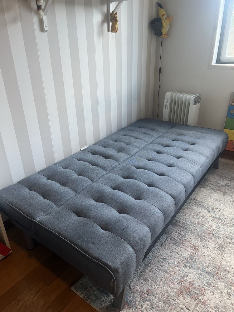 Sofá cama Kasa Cinza Click Clack