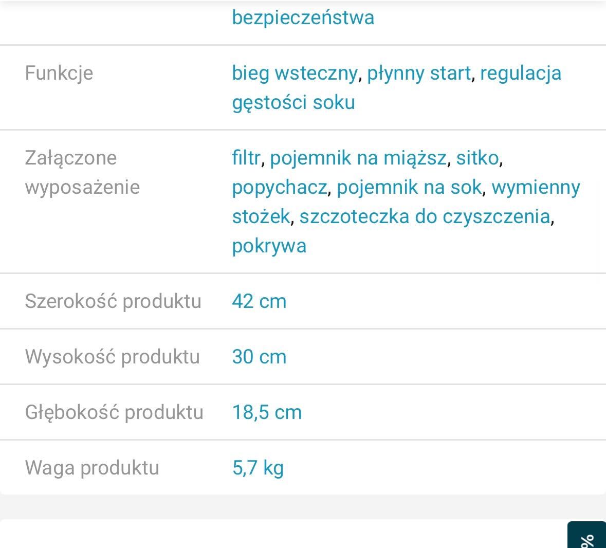 Wyciskarka wolnoobrotowa Sana
