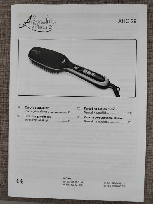 Escova para alisar elétrica