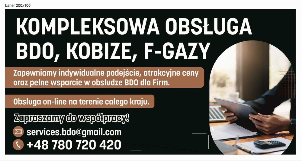 BDO pomoc, rejestracja, sprawozdania. KOBIZE, F-GAZY