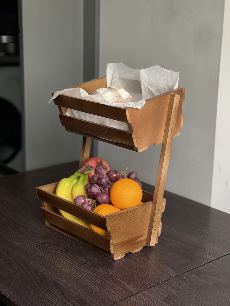 Подвійна корзинка для фруктів та овочів