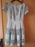 Sukienka elegancka wesele chrzciny  koronkowa rozmiar S/M