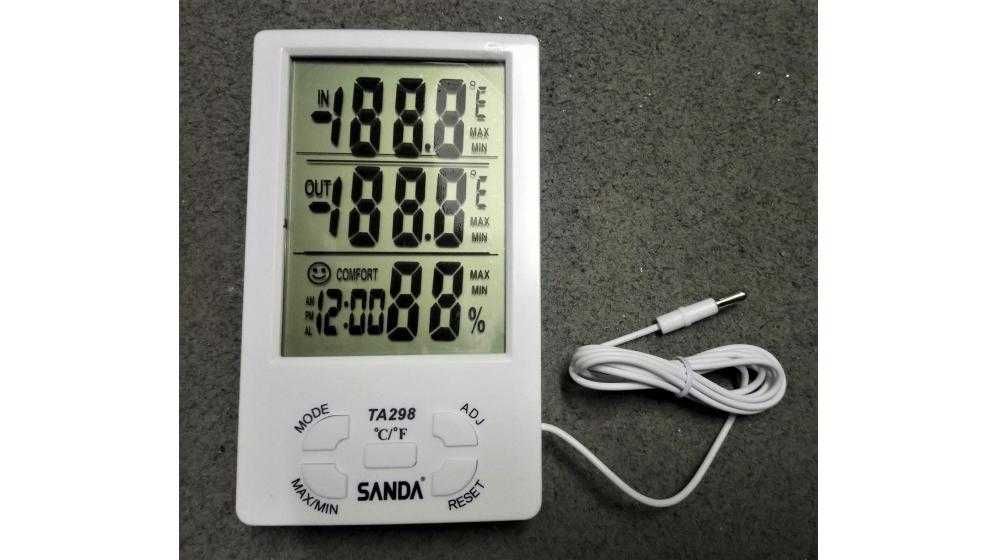 Termómetro higrómetro interior exterior com sonda