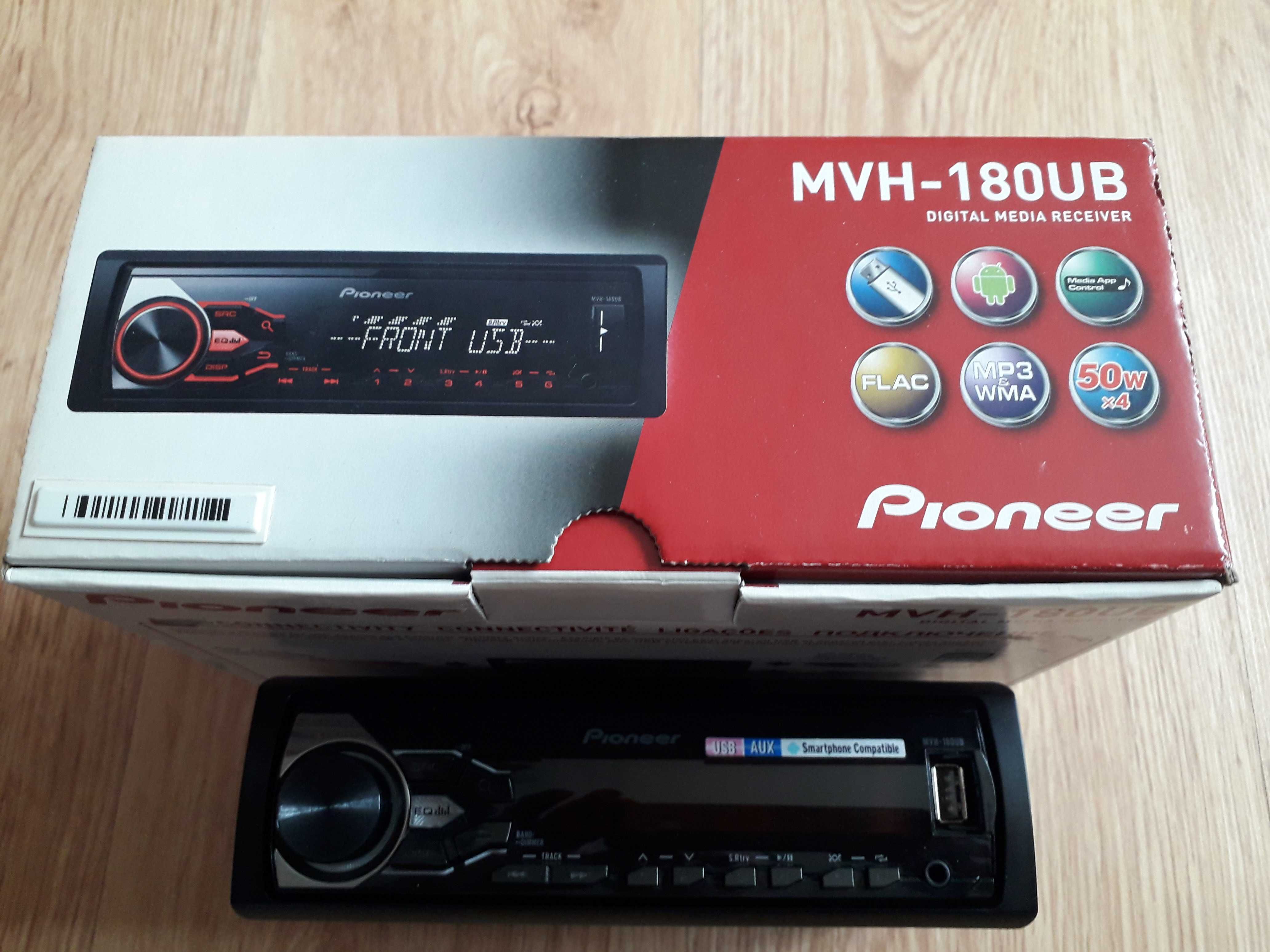 Radio samochodowe Pioneer MVH-180UB z USB / mp3 / 50Wx4 / ładny stan