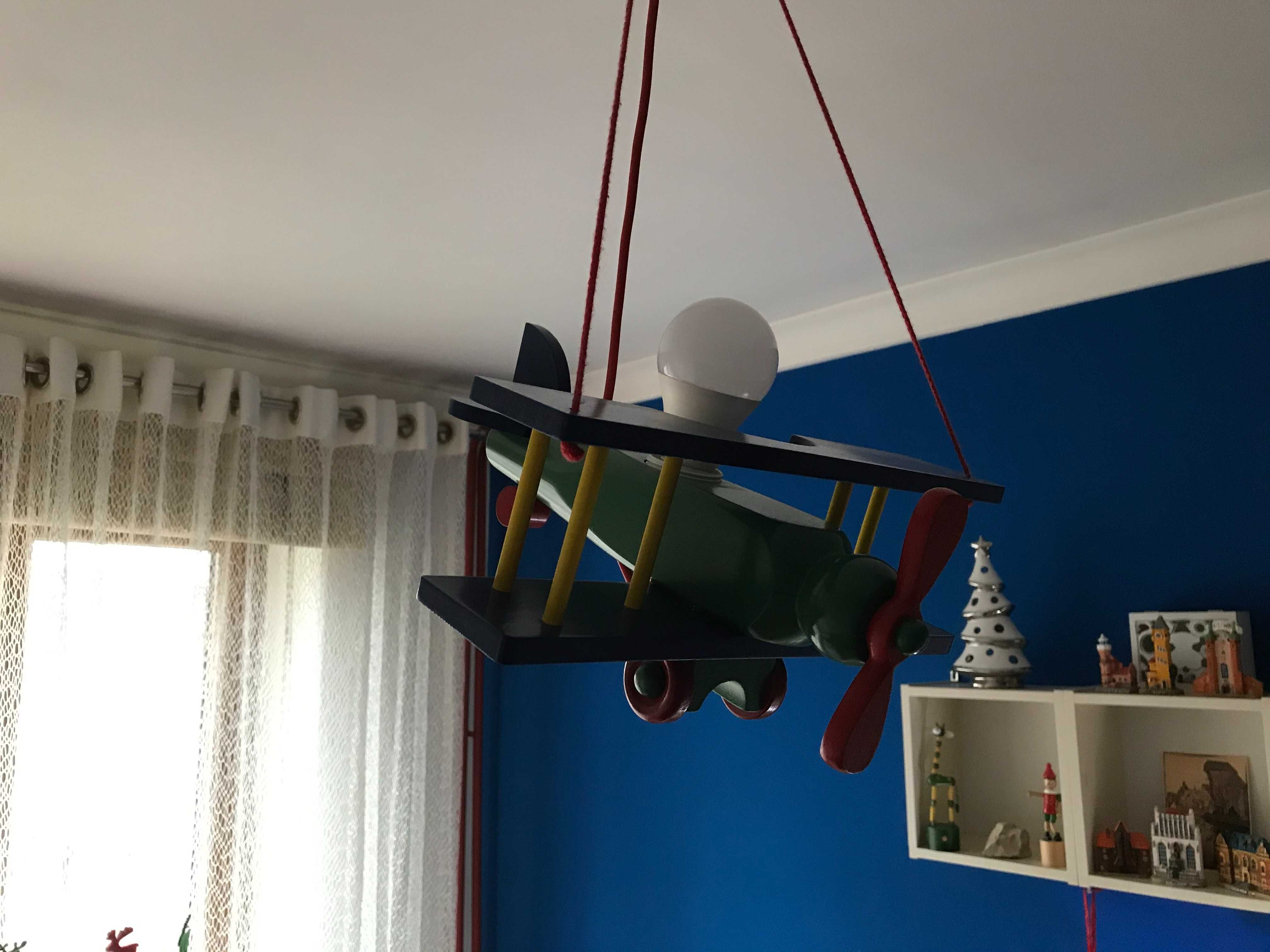 Lampa dziecięca, wisząca SAMOLOT, multikolor, KLIK