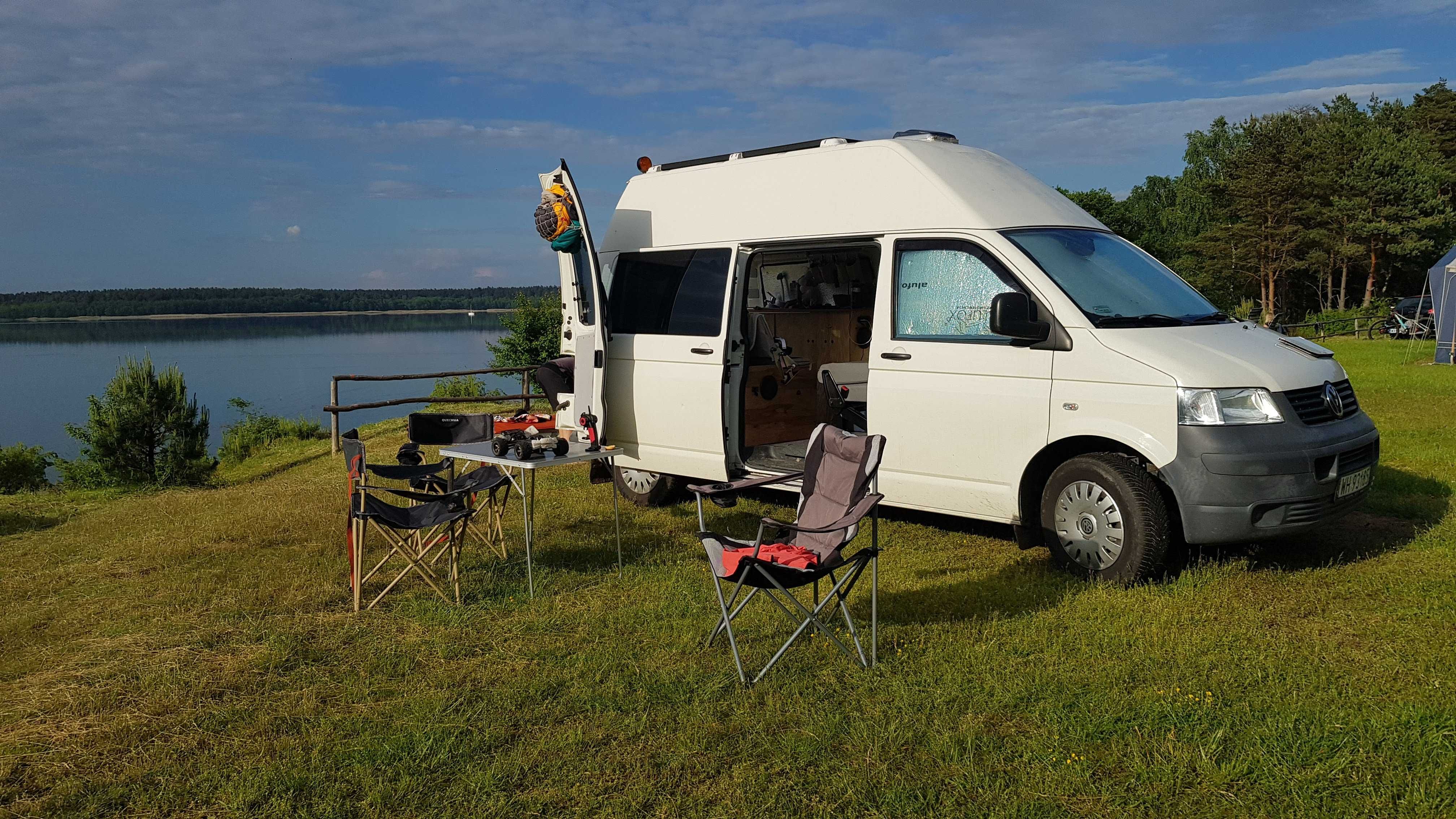 Volkswagen T5 Caravelle wysoki długi w zabudowie kamper