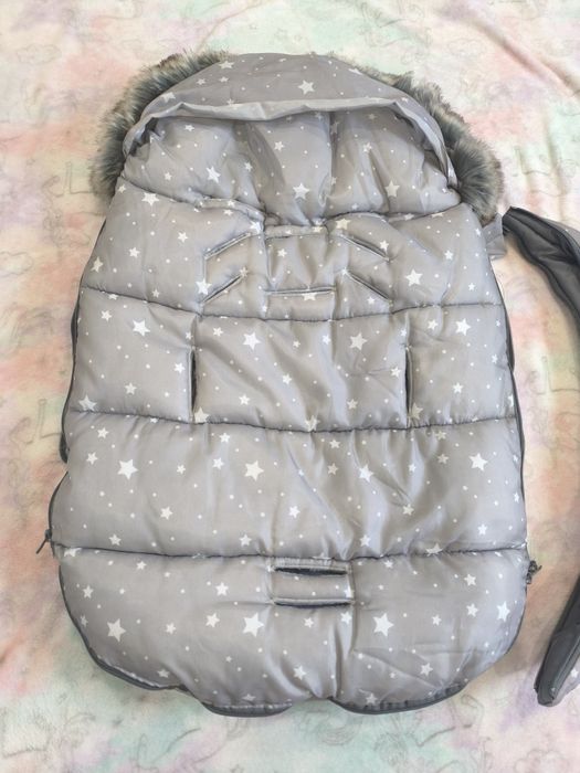 TiniMini Śpiworek z futerkiem - wózek/sanki + mufka