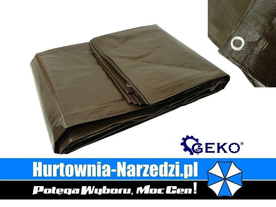 Duża Plandeka 6x10m extra gruba/brązowa 200G gruba plandeka 10m