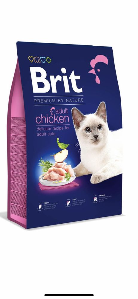 Сухий корм для котів Brit Premium by Nature Cat Adult Chicken 8 кг (ку