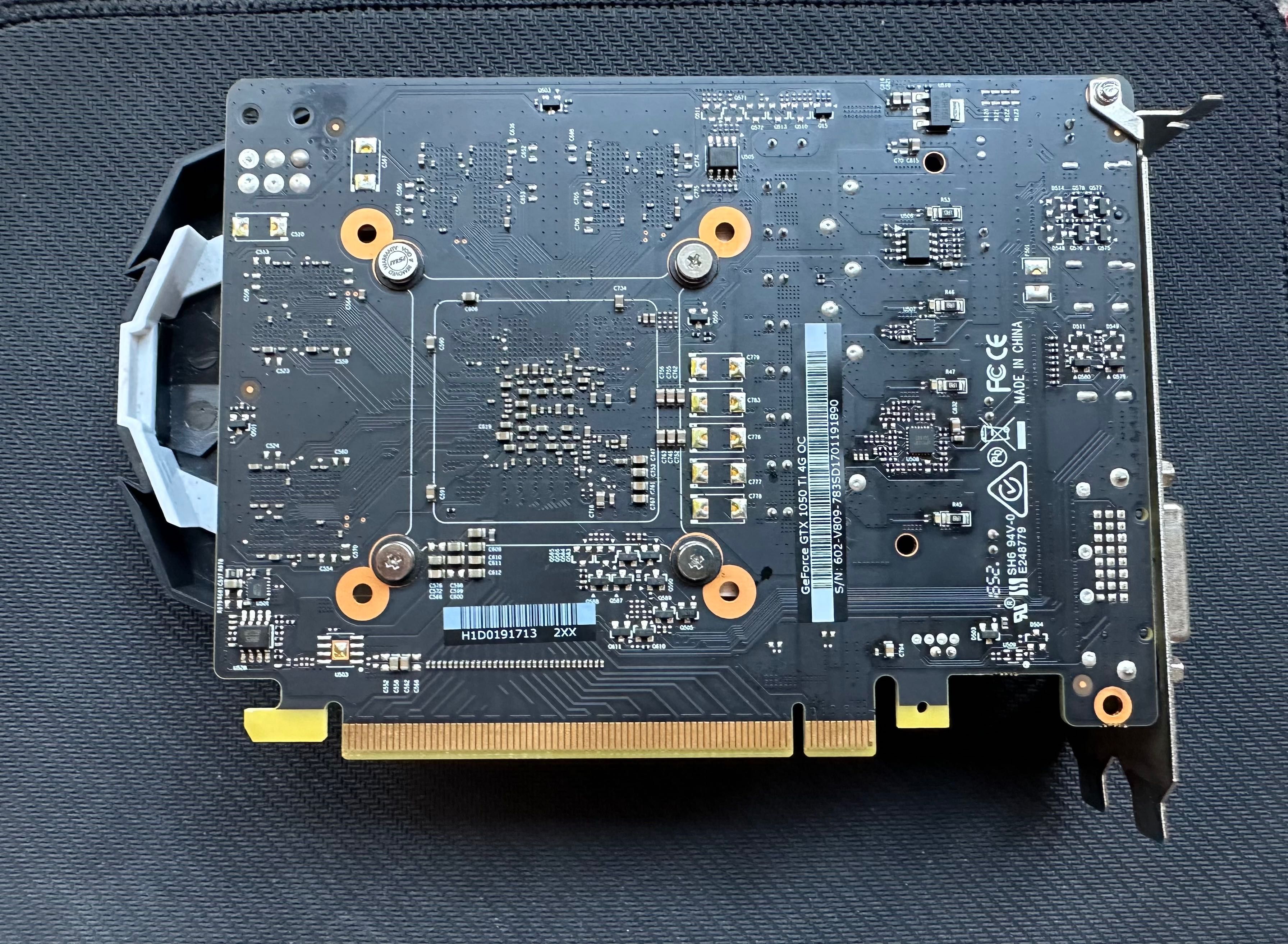 MSI GeForce GTX 1050 ti 4G OC