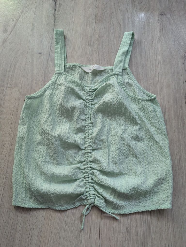 Komplet H&M top + spodnie szerokie nogawki rozm.164