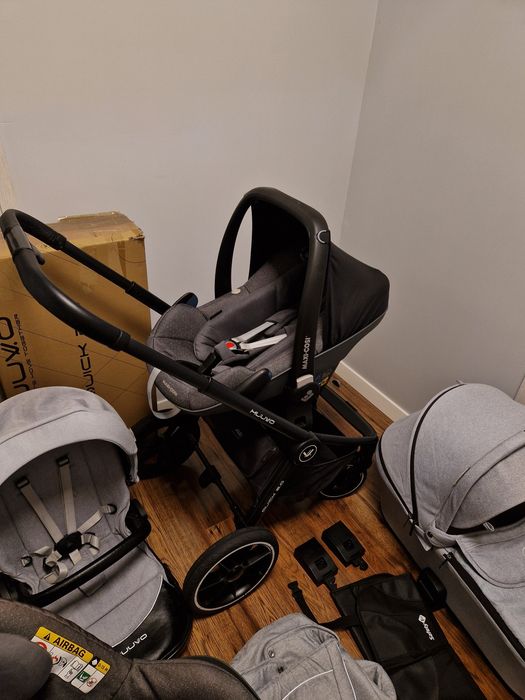 Wózek Muuvo Quick 3w1,5w1 z kompletem Maxi Cosi, zestaw PREMIUM!