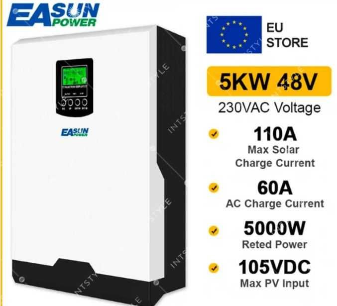 Гібридний інвертор Easun ISolar SPR 5.0 кВт