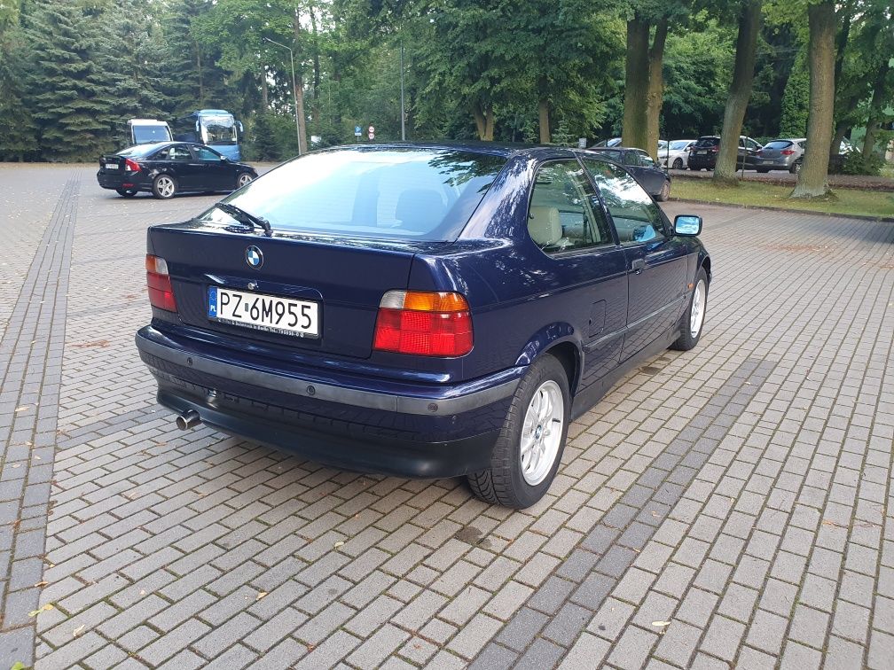 BMW 316i compact - 96 tys przebiegu, automat, skóry, YOUNGTIMER
