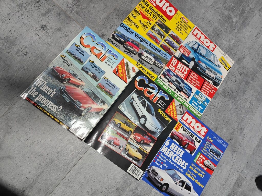 Stare czasopisma motoryzacyjne Car Auto Zeitung Mot