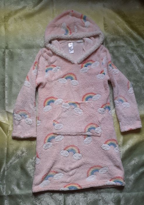 Тепле подовжене худі на дівчинку/плаття/домашній одяг/12-13років