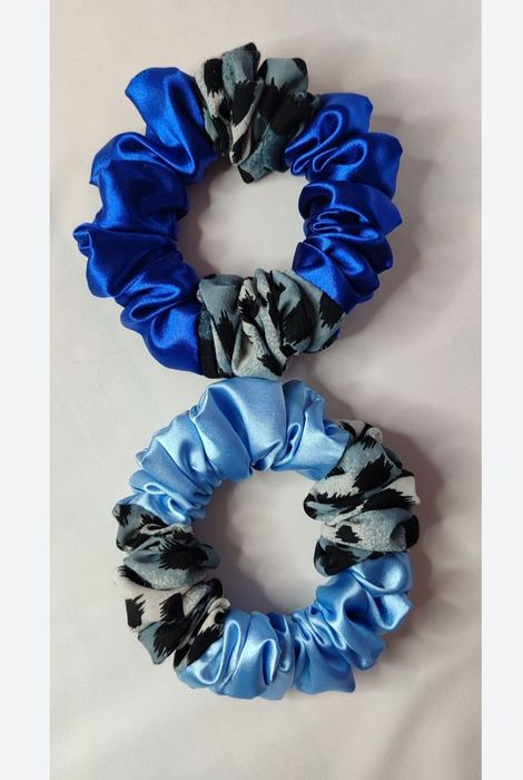 Scrunchie do włosów rozm S Satyna - bawełna