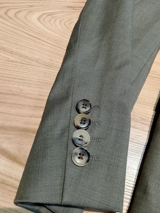 Szara Wełniana Marynarka Hugo Boss Vintage 00's