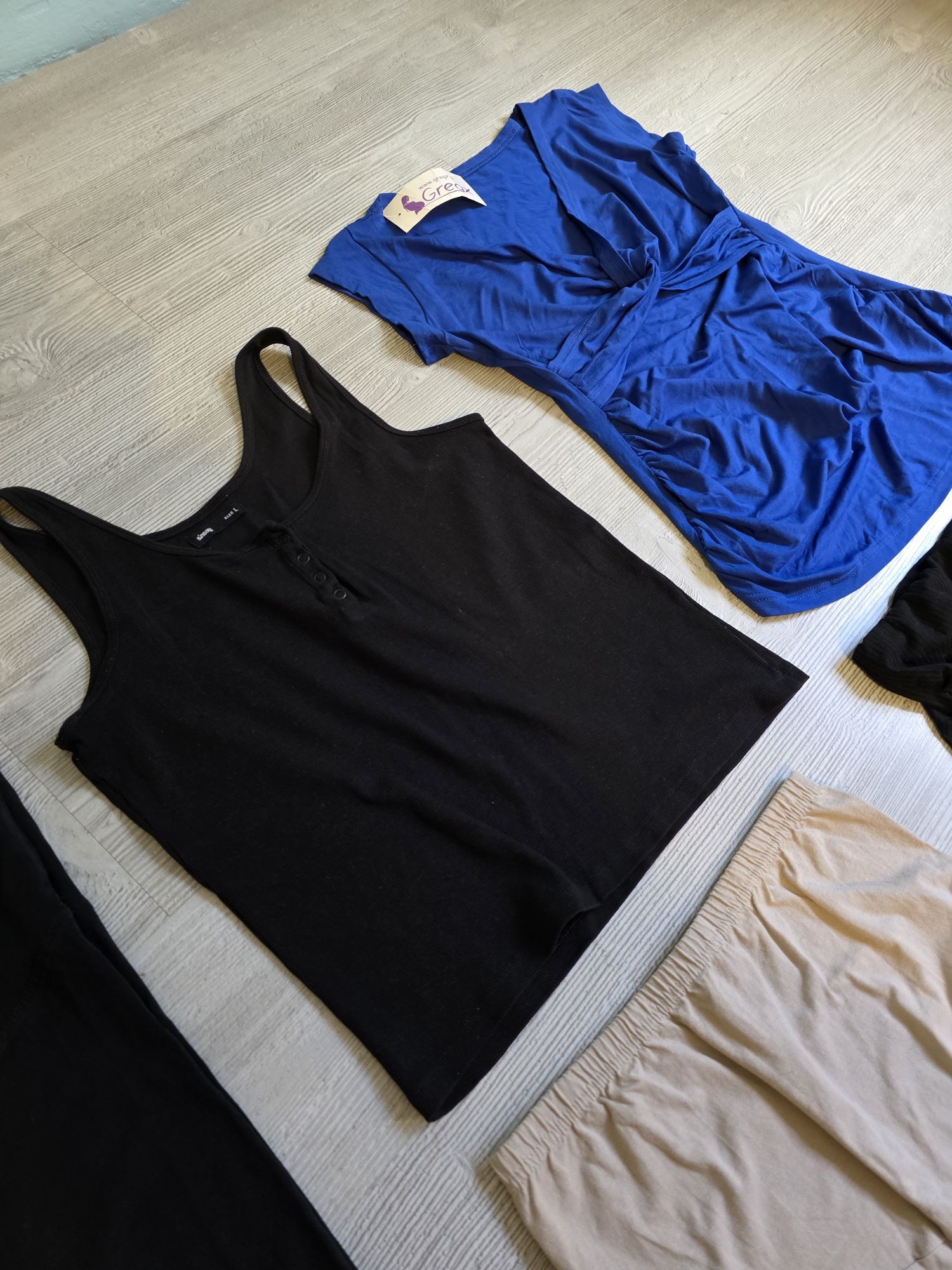 7sztuk odzież ciążowa legginsy spódniczki bluzki
