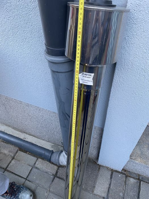 Komin koncentryczny z ustnikiem pionowym