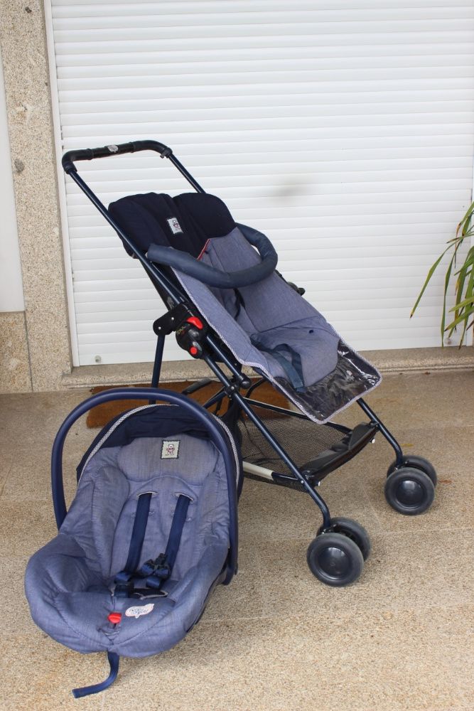 Pack: Carrinho de passeio bébé + cadeira auto