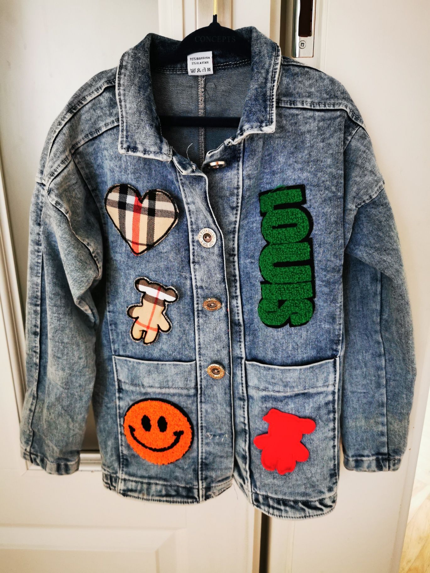 Kurtka marynarka Qba kids 128 jeans bawełna