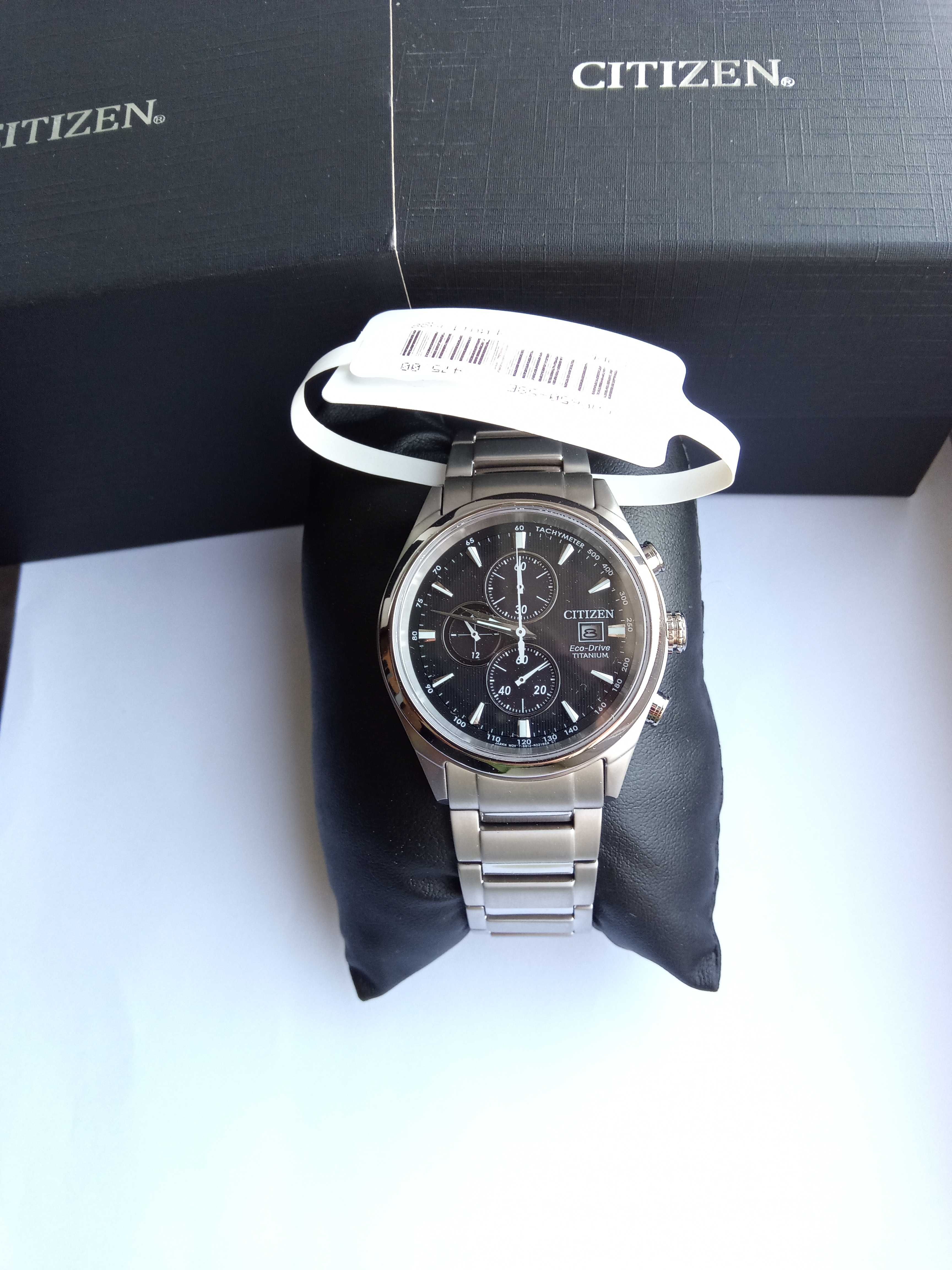 Титановые японские часы Citizen Eco-Drive CA0650-58E сапфировое стекло