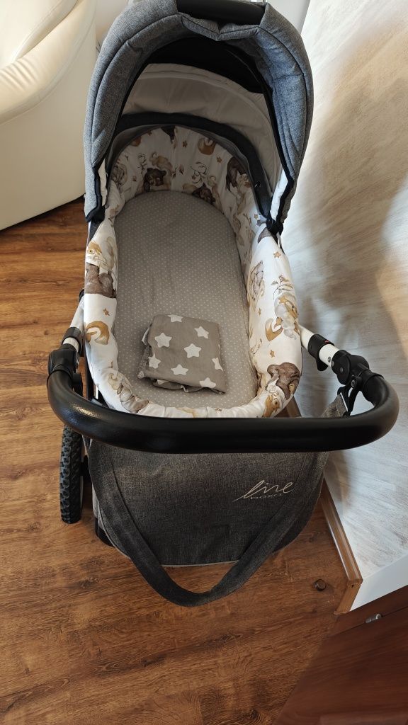 Wózek gondola - spacerówka Bexa Linę + torba + adaptery Cybex